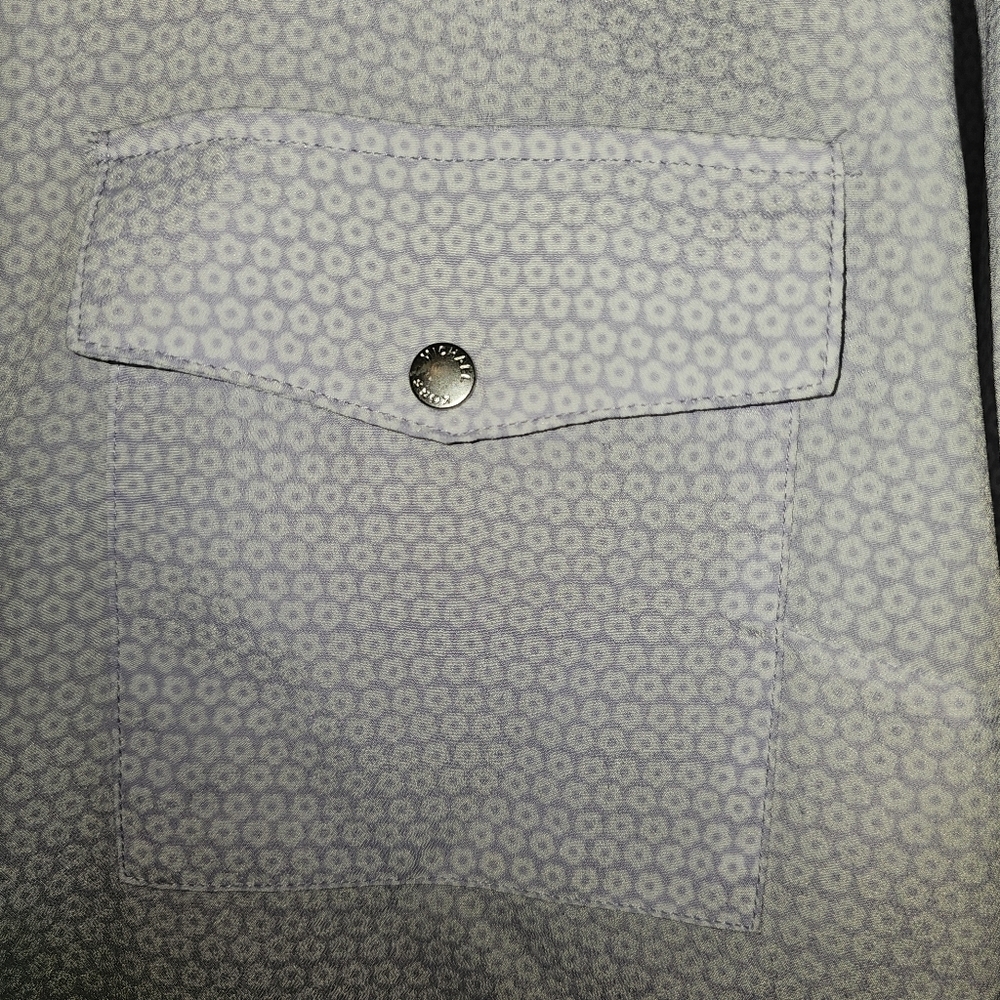 Michael Kors Long Sleeved Full Zip Blouse with Silver Hardware - Picture 10 of 11